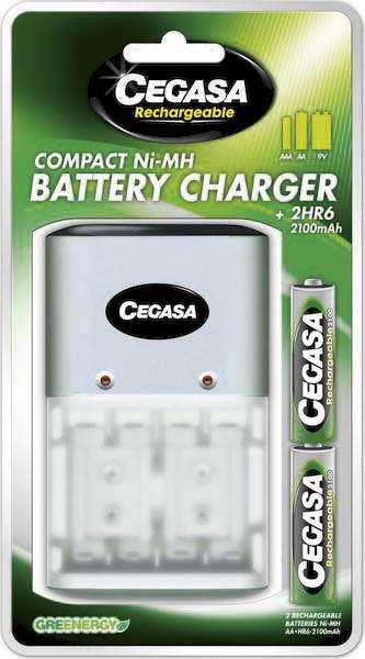 CHARGEUR COMPACT+ 2 ACCUS LR6- 2100-A4 - 02580