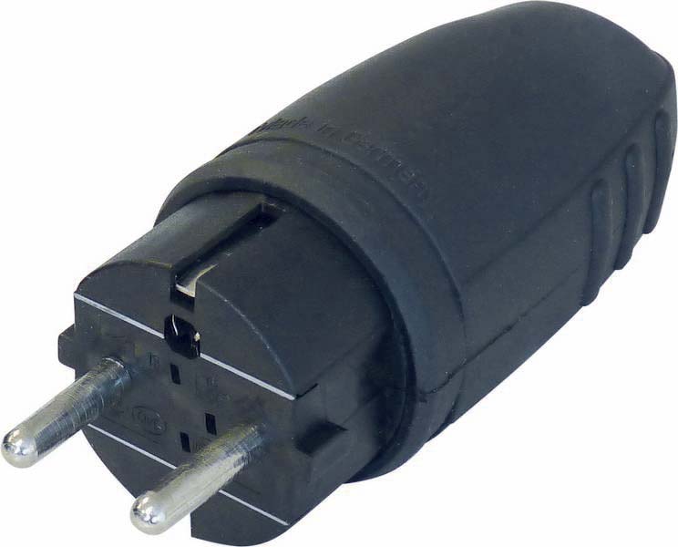 Fiche male caoutchouc etanche ip44 - 03252