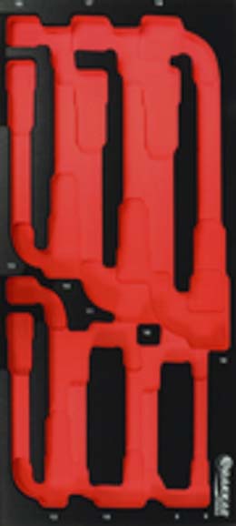 Module mousse finition metal vide cles a pipe 8 DRAKKAR TOOLS - 09757