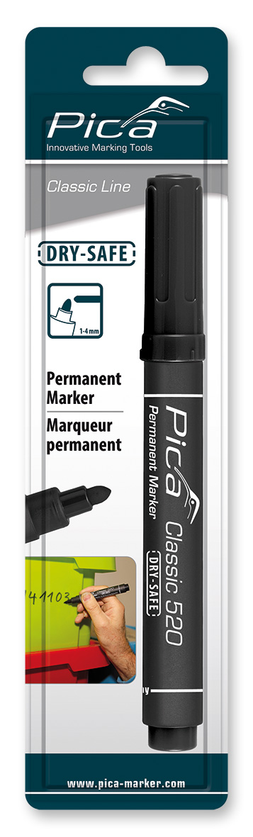 Marqueur pica classic 520 permanent ogive noir PICA - 52046