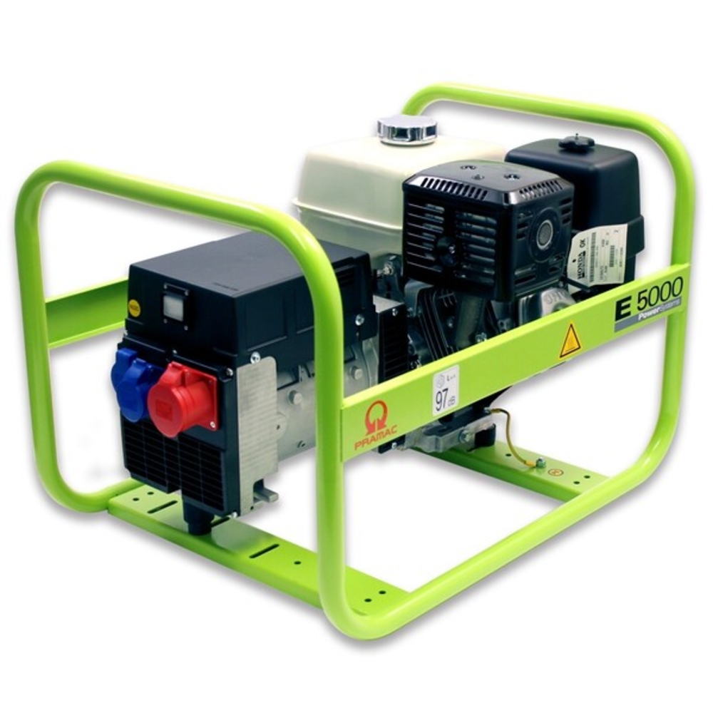 Groupe Electrogène E5000 Honda GX270 Triphasé 5040 W Essence 400 V - PRAMAC - PA542TH1000