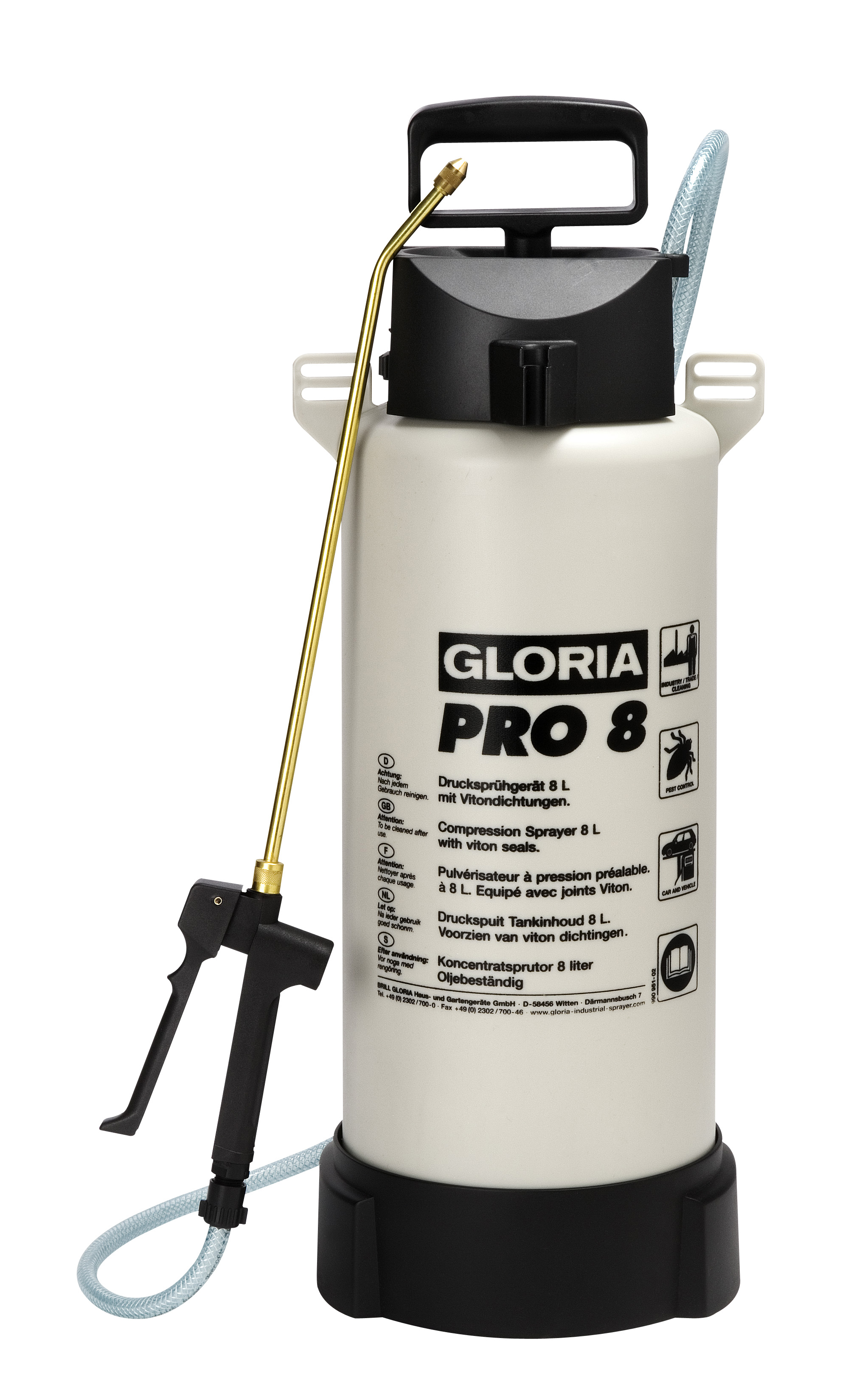PULVERISATEUR 8L VITON 3BARS PRO8 - GLORIA - 001206.0399