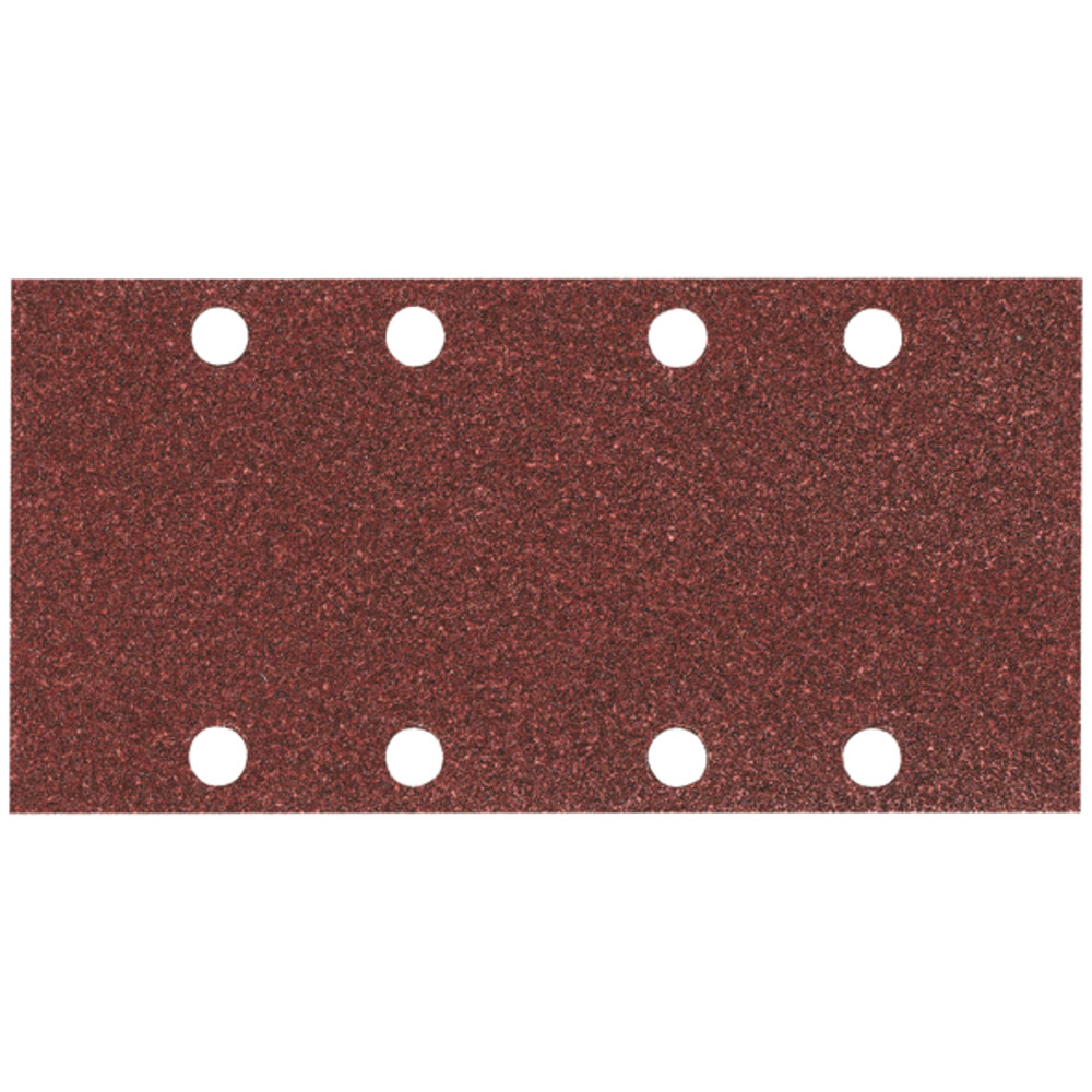10 FEUILLES RECTANGULAIRES MAKITA ABRASIVES 93X185 MM GRAIN 120 - 4 + 4 TROUS - AUTO-AGRIPPANT-P318710-120