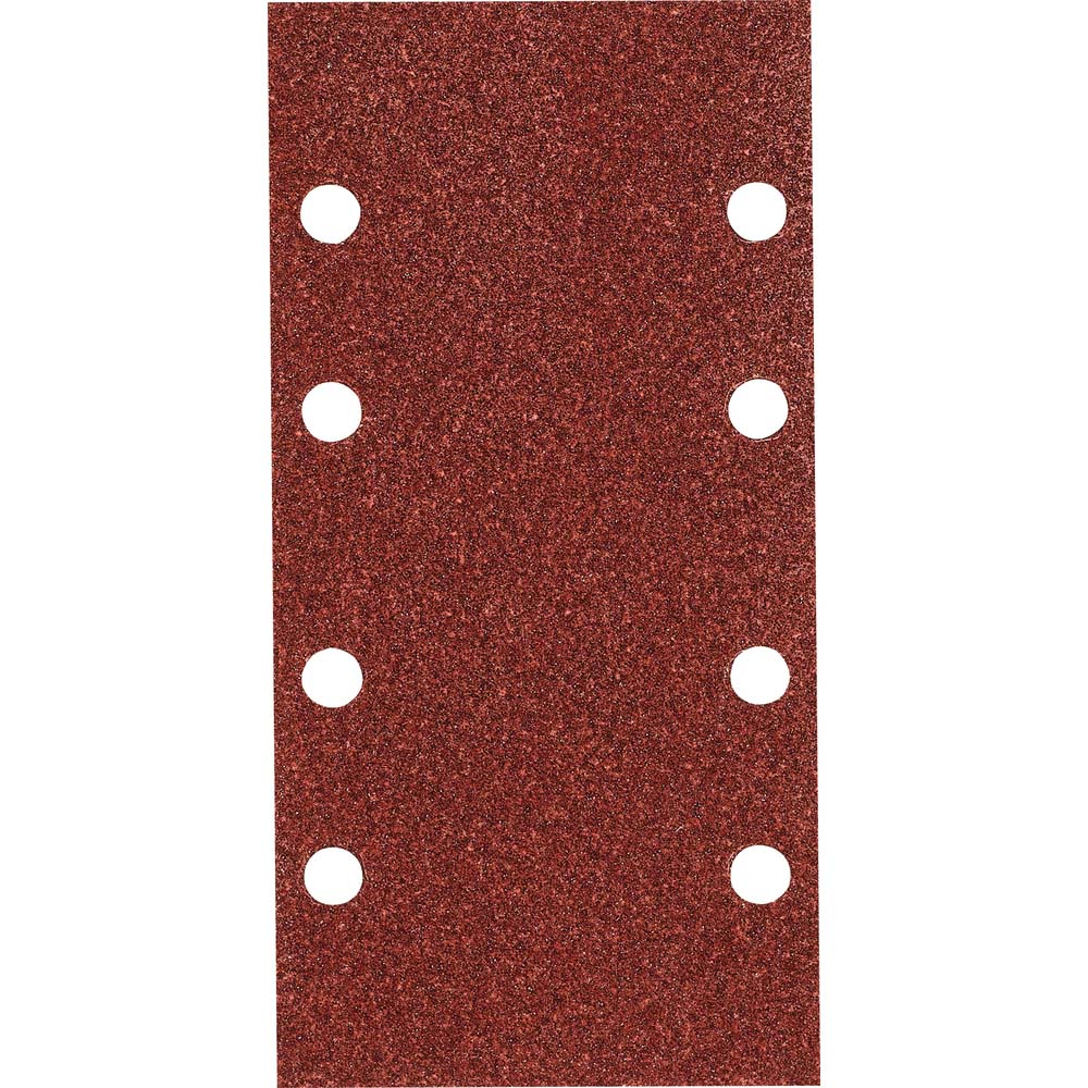 10 FEUILLES RECTANGULAIRES MAKITA ABRASIVES 93X185 MM GRAIN 150 - 4 + 4 TROUS - AUTO-AGRIPPANT-P318710-150