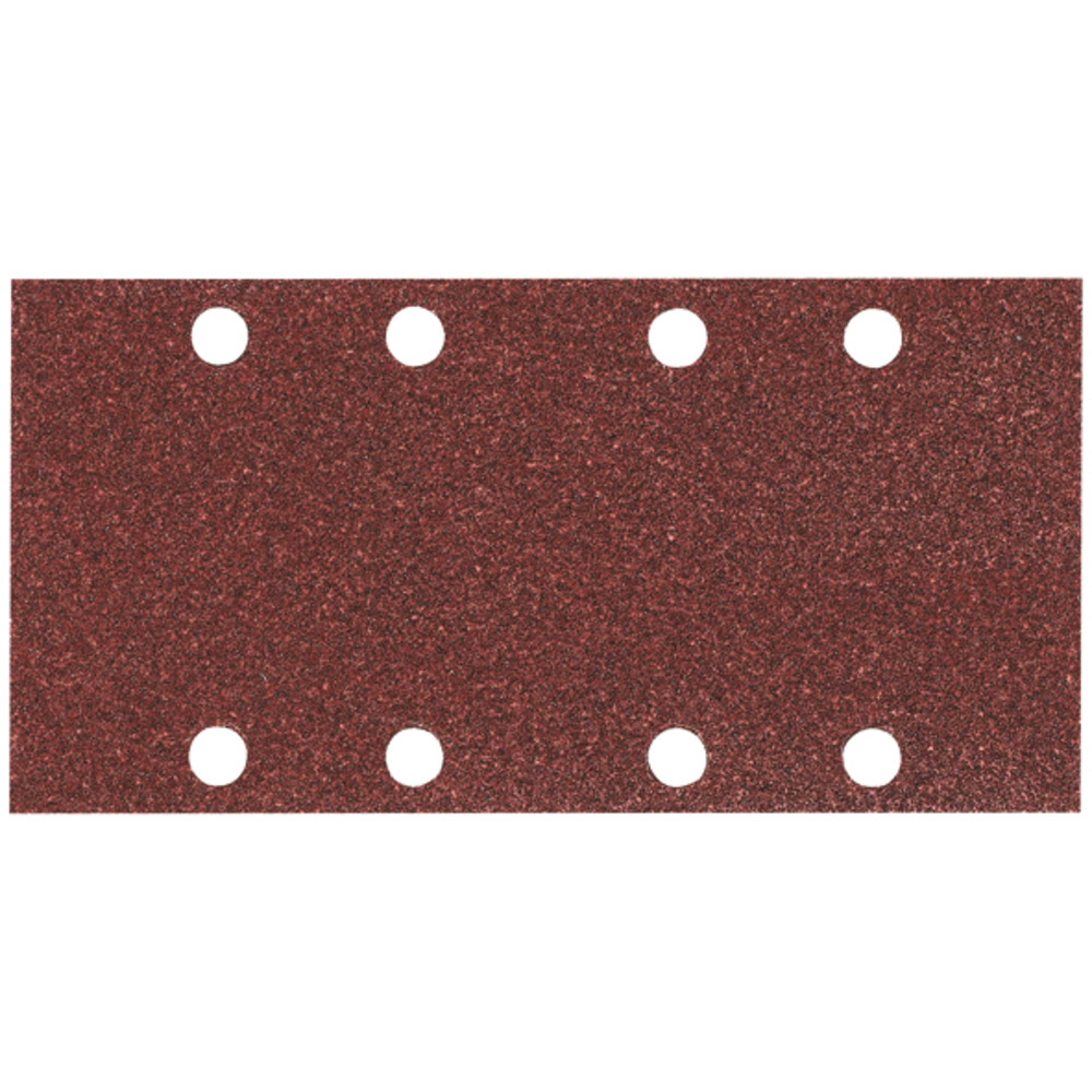 10 FEUILLES RECTANGULAIRES MAKITA ABRASIVES 93X185 MM GRAIN 180 - 4 + 4 TROUS - AUTO-AGRIPPANT-P318710-180