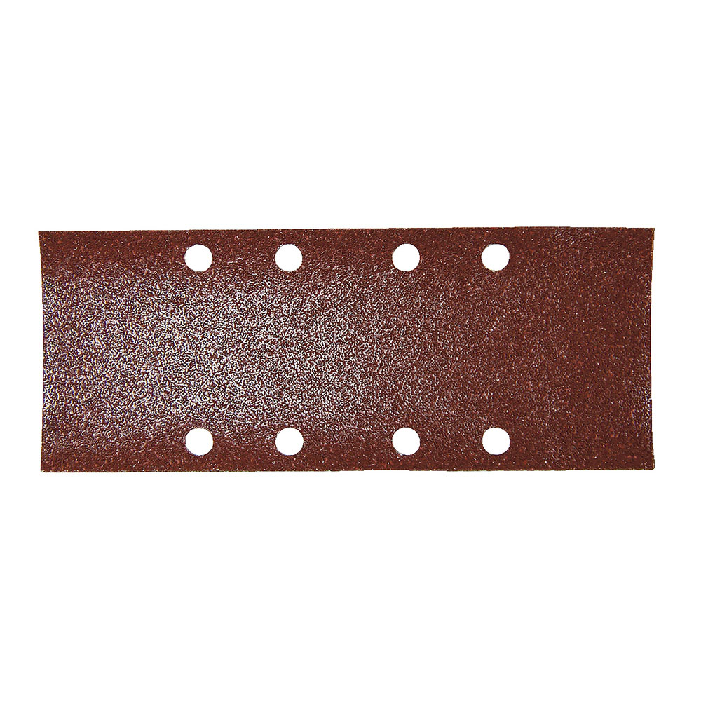10 FEUILLES RECTANGULAIRES MAKITA ABRASIVES 93X230 MM GRAIN 120 - 4 + 4 TROUS-P318370-120