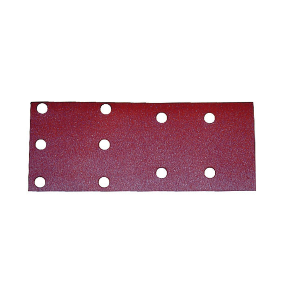 10 FEUILLES RECTANGULAIRES MAKITA ABRASIVES 100X240 MM GRAIN 80 - 6 + 4 TROUS-P428680-80