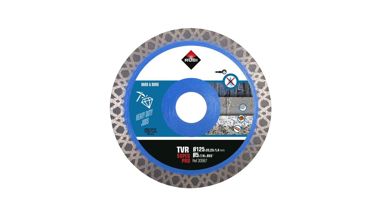 Disque diamanté matériau dur TURBO VIPER TVR 125 super pro RUBI - 30987