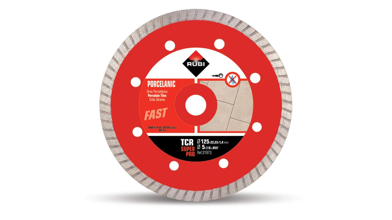 DISQUE DIAMANT RUBI GRÈS PORCELAINE TURBO - TCR 125 SUPERPRO - 31973