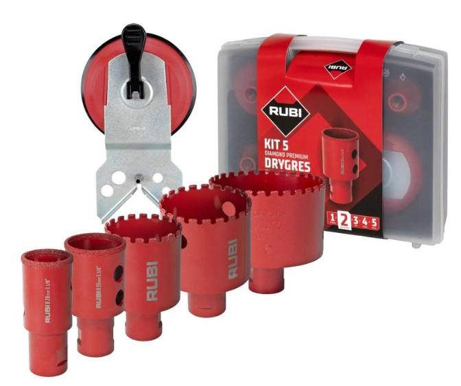 Kits de 5 trépans RUBI diamantés DRYGRES PREMIUM - 51937