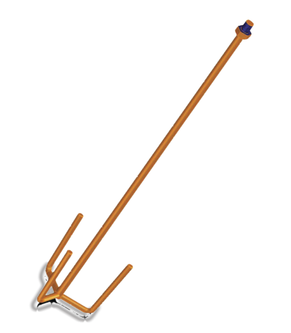 FOUET DE MALAXAGE PLÂTRE RUBI P-120-R VIS M-14 - 72954