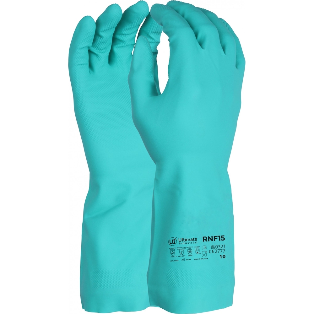 Gants NRNF15 doublure floquée vert - Lot de 10 - UCI - G/NRNF15/GN