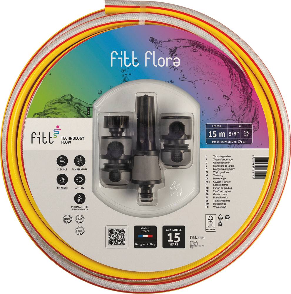 TUYAU EAU RENFORCE D.15MM 15M - GARANTI 15 ANS - FITT - 06400