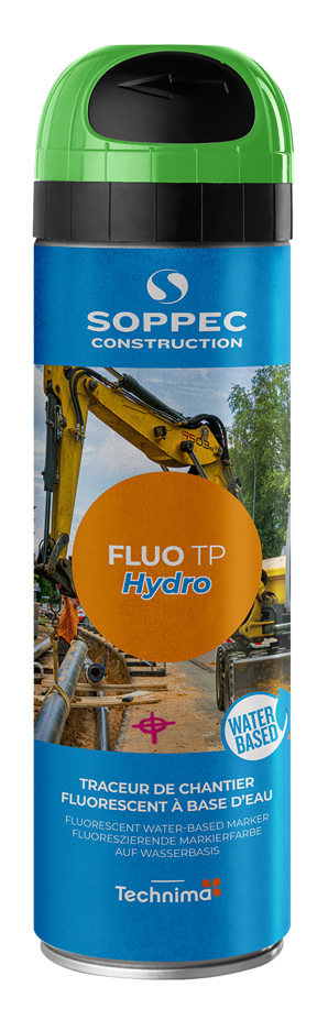 Bombe de peinture - Traceur chantier vert fluo tp hydro SOPPEC - 143518