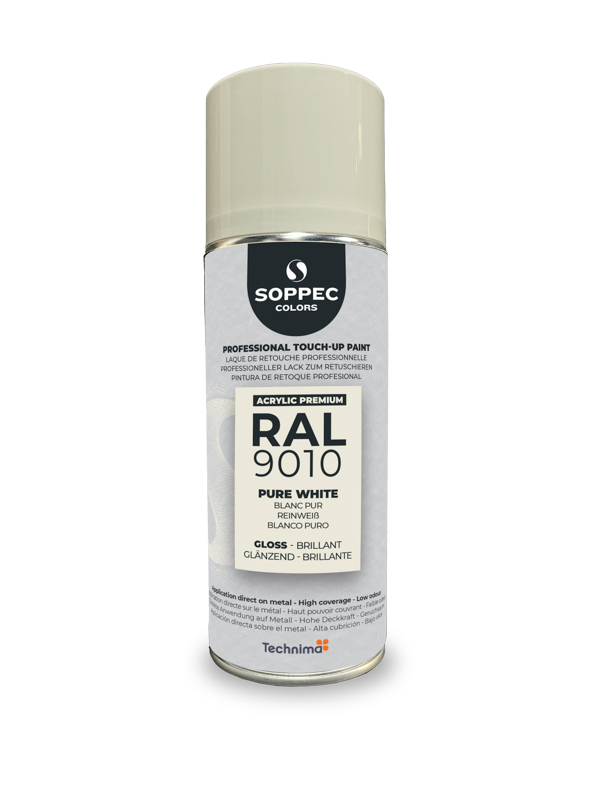 SOPPEC ACRYL PREMIUM RAL9010 BRILLANT 400ML (blanc pur) - SOPPEC - 424135