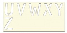 POCHOIR SOPPEC LETTRE U À Z EN PVC 1MM D'ÉPAISSEUR RÉUTILISABLE -451725