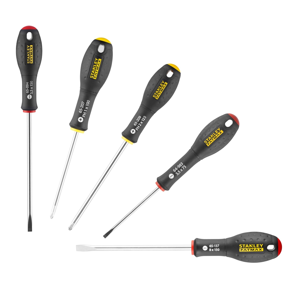 Tournevis d'électricien + mécanicien + Phillips - jeu de 5 pièces - Fatmax - 0-65-436 - STANLEY FATMAX