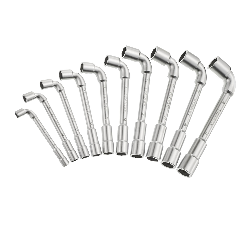 Clé à pipe débouchée 6 x 6 pans - jeu de 10 pièces - 1-17-383 - STANLEY