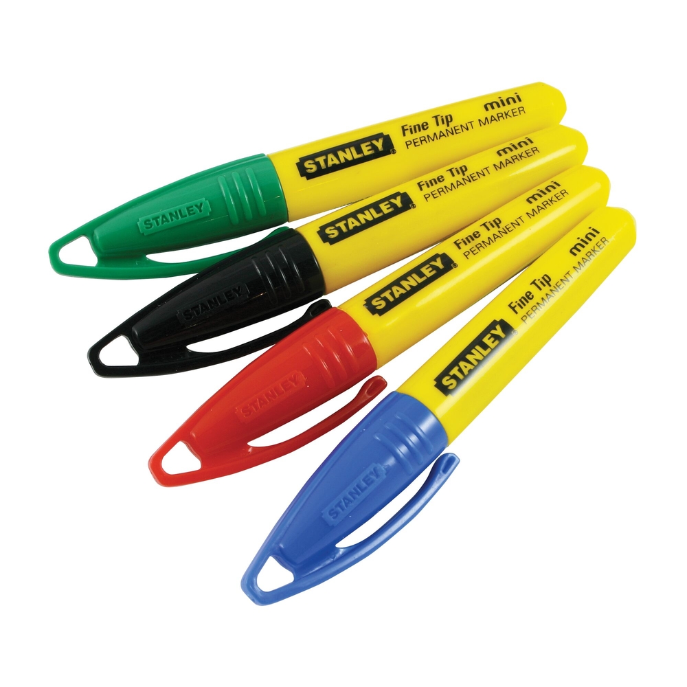 Marqueur mini pointe fine - 4 couleurs - 4 pièces - 2-47-329 - STANLEY
