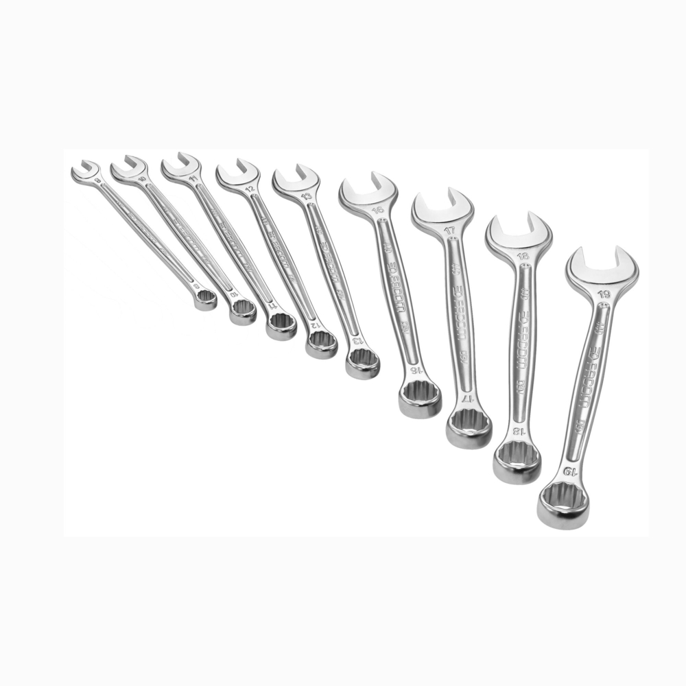 Jeu de 9 clés mixtes métriques 8 à 19 mm - Par 5 - FACOM - 440.JE9