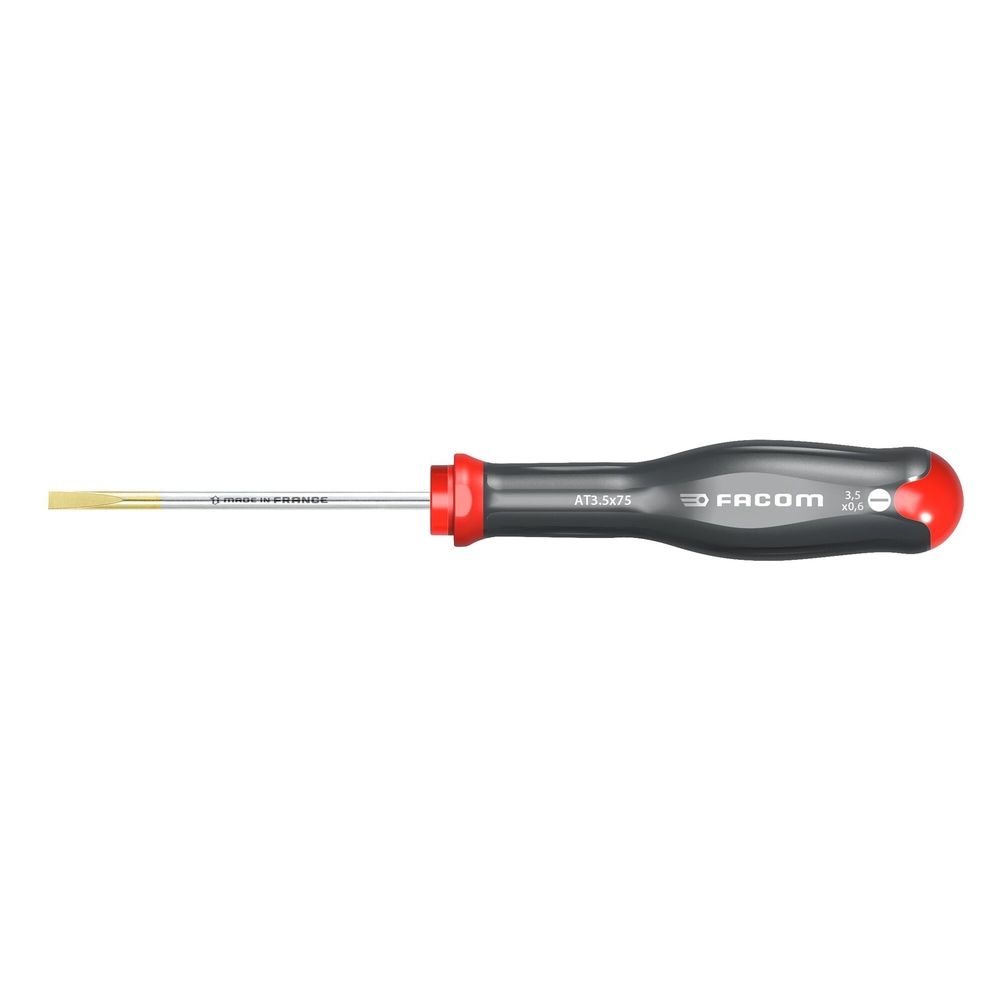 Tournevis PROTWIST pour vis à fente lame fraisé 3,5 x 75 mm - Par 10 - FACOM - AT3.5X75