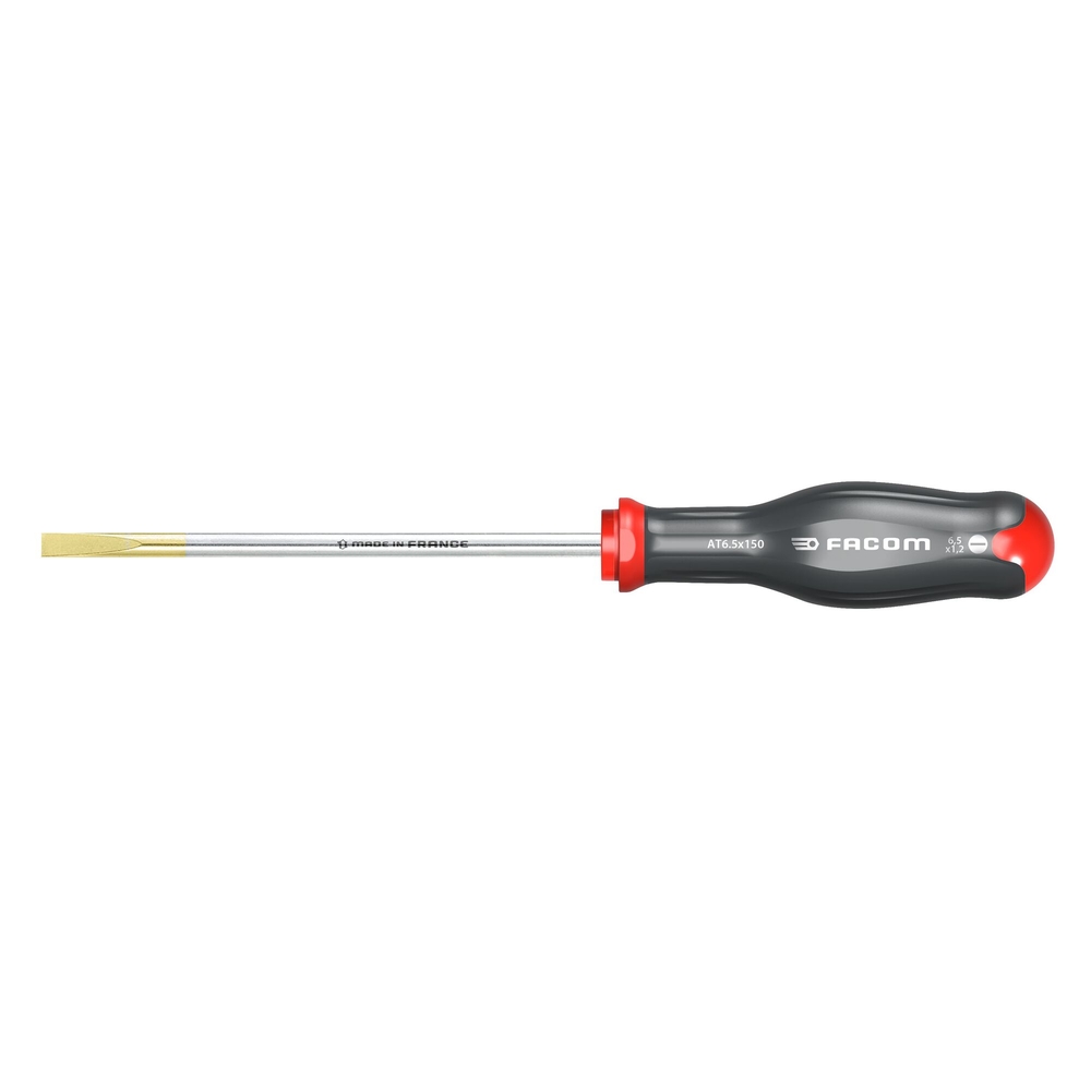 Tournevis PROTWIST pour vis à fente - lame fraisée 6,5x125 mm - Par 10 - FACOM - AT6.5X125