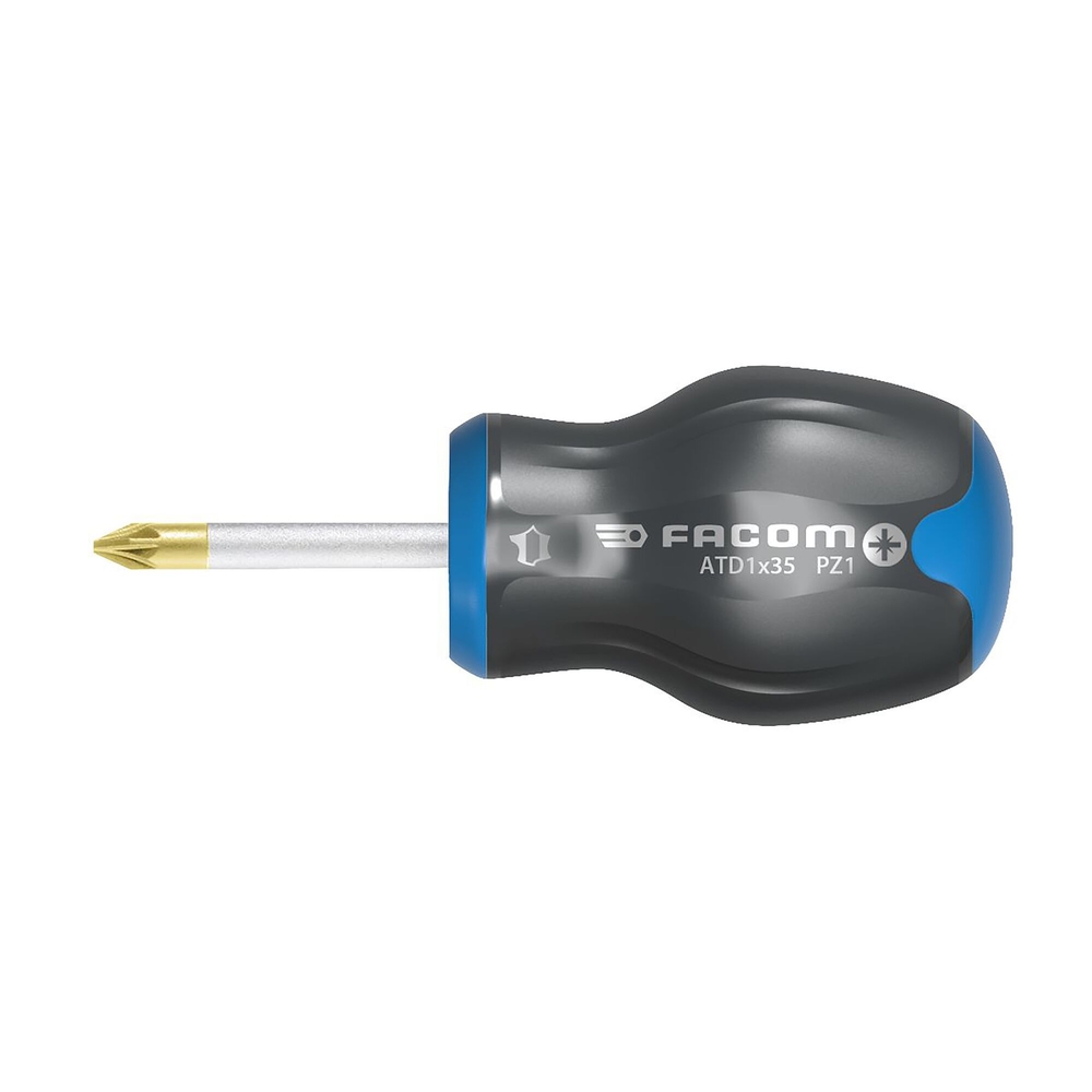 Tournevis PROTWIST lame courte Pozidriv 1 x 125 mm - Par 5 - FACOM - ATD1X25