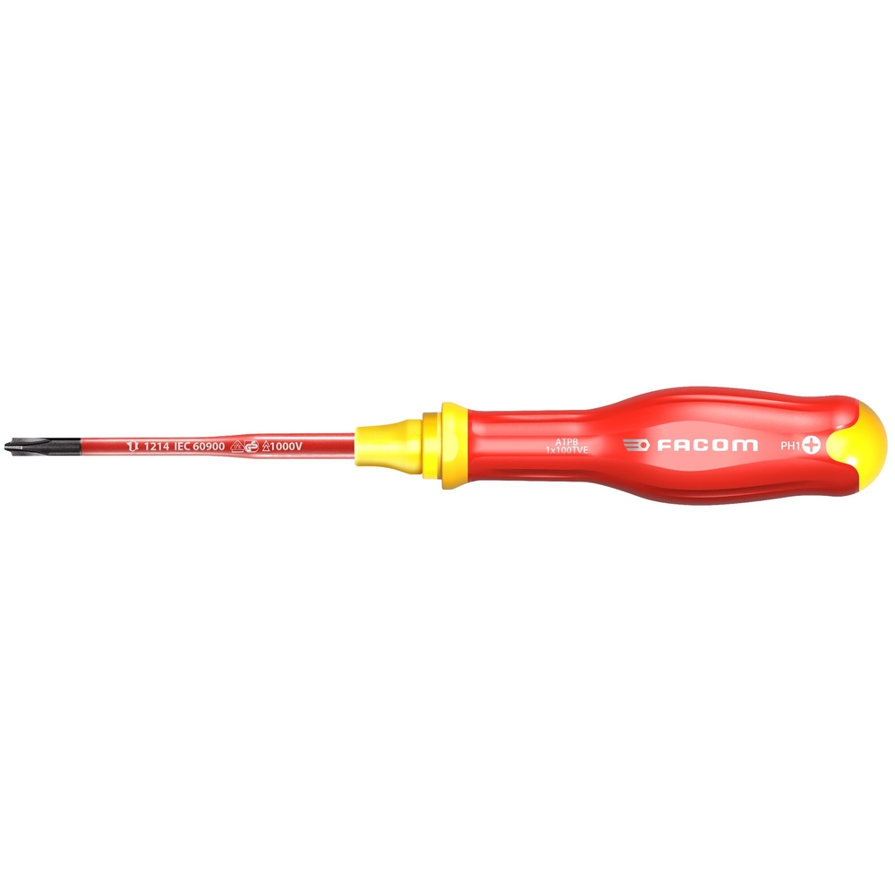 Tournevis PROTWIST BORNEO pour vis mixtes 1x100 1000V - FACOM - ATPB1X100TVE