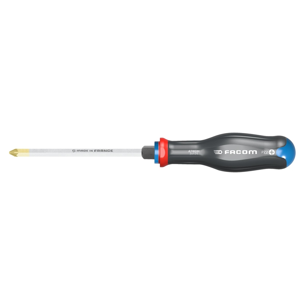 Tournevis PROTWIST pour vis cruciformes Pozidriv à lame hexagonale 2 x 125 mm - Par 5 - FACOM - ATWDH2X125