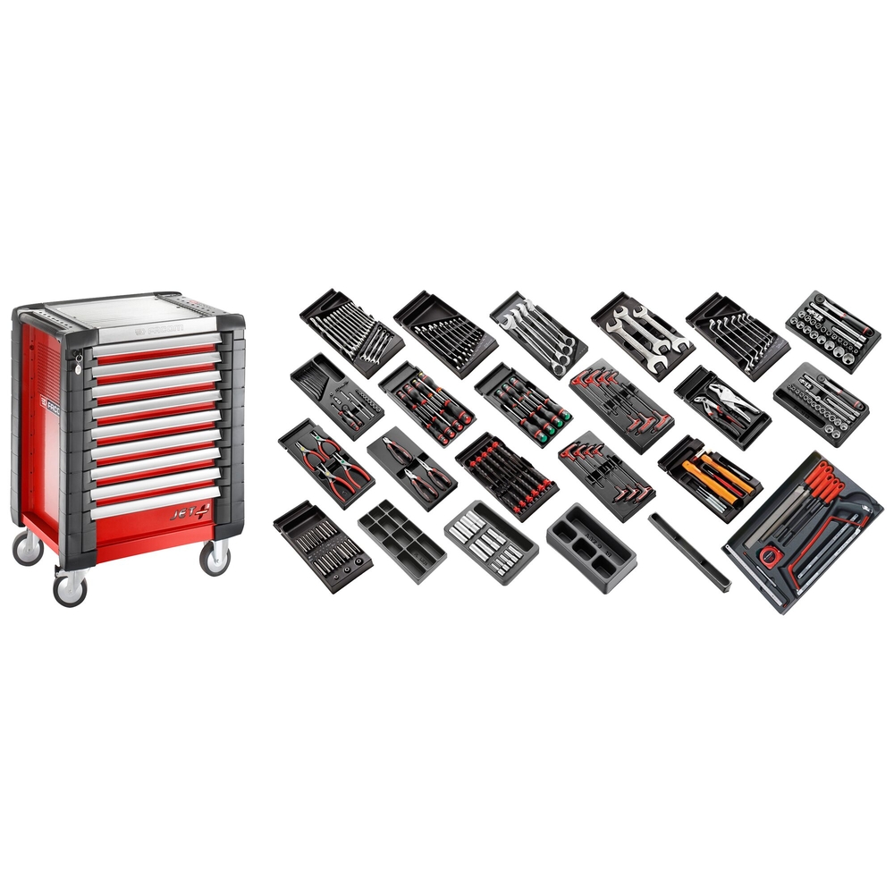 Sélection tous métiers 230 outils - servante 9 tiroirs - FACOM - CM.230