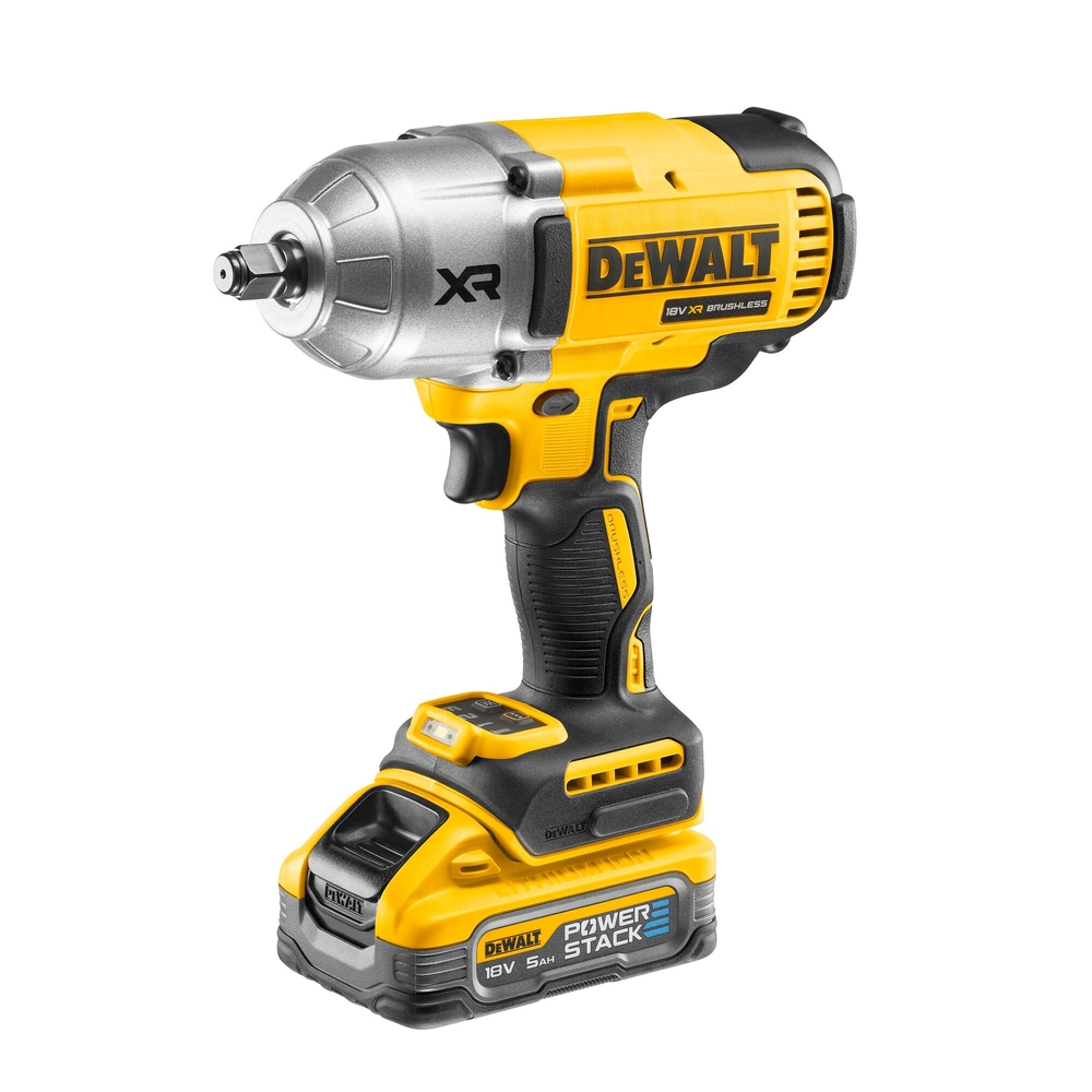 Boulonneuse ½” XR 18 V 5 Ah Brushless 1396 Nm - jonc de sécurité - POWERSTACK - DCF900H2T-QW - DEWALT