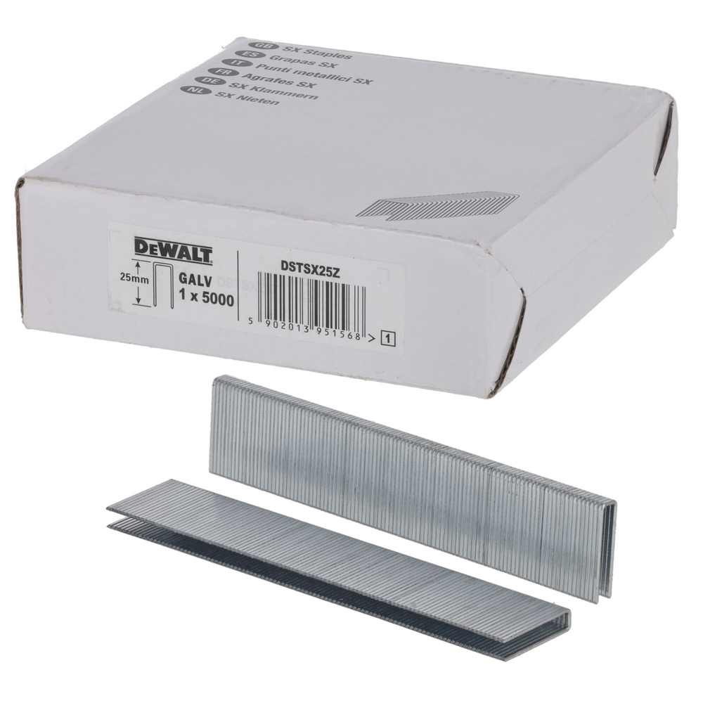 Agrafes 5,6 x 25 mm - DSTSX25Z - DEWALT