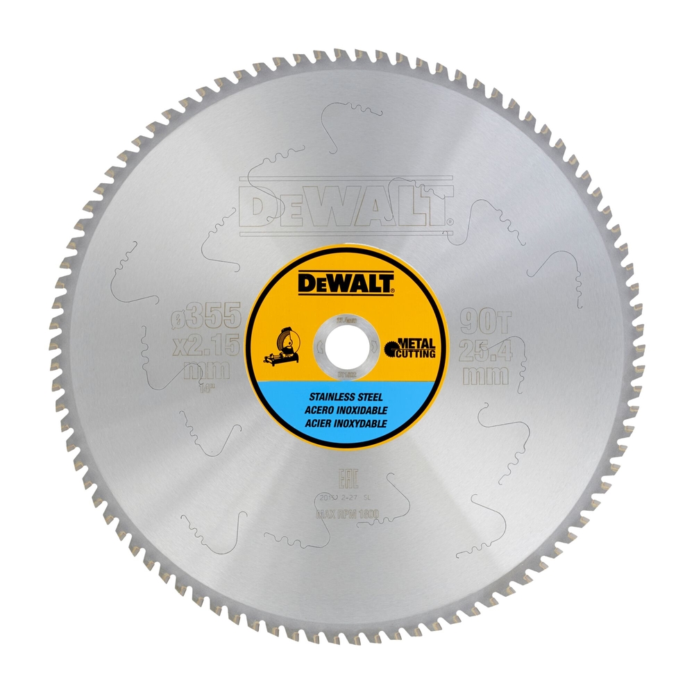 Lame de scie circulaire stationnaire 355 x 25,4 mm/90 dents/angle d'attaque 10 - DT1922-QZ - DEWALT