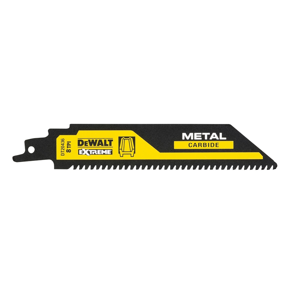Lame de scie sabre carbure 152 mm pour le métal / 8TPI - DT20436-QZ - DEWALT