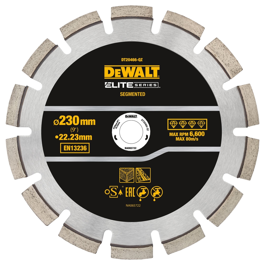 Disque béton asphalte ELITE diamant 230 x 22,23mm - DT20466-QZ - DEWALT