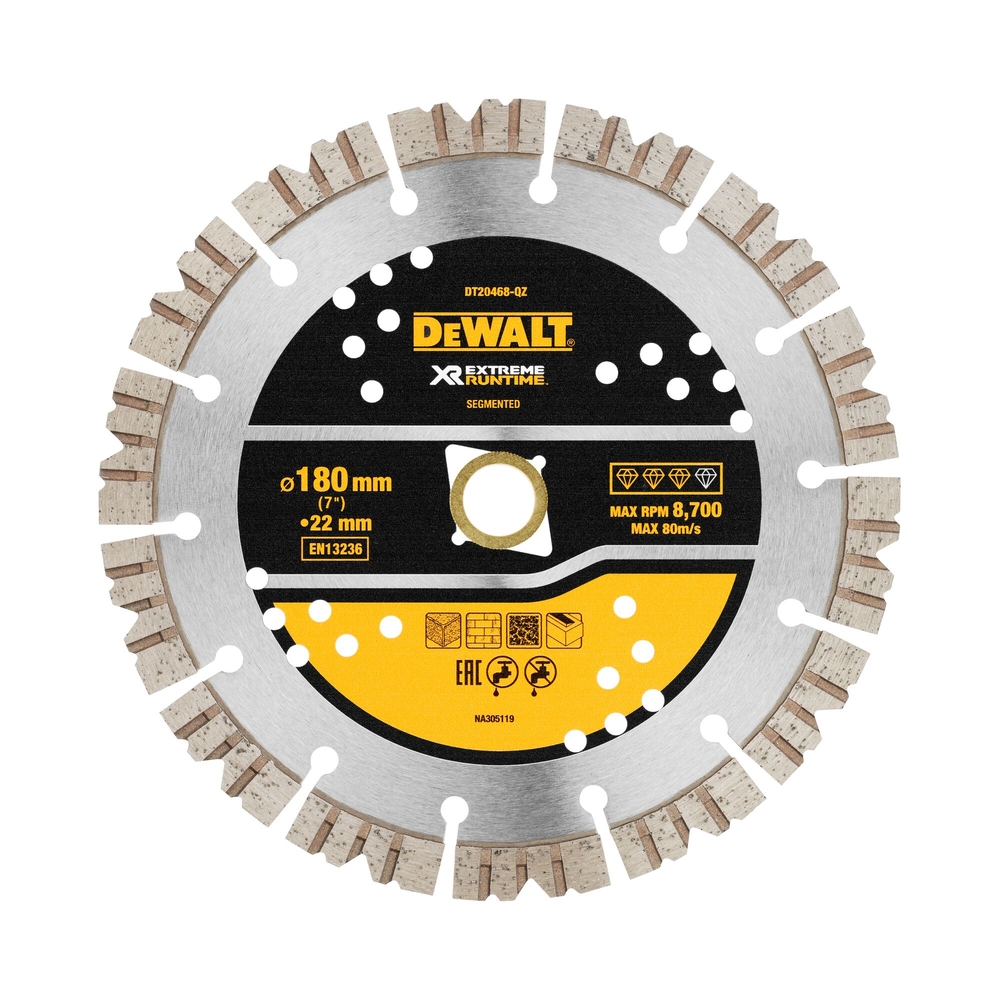 Disque béton XR RUNTIME diamant généraliste 180 x 25,4 mm- DT20468-QZ - DEWALT
