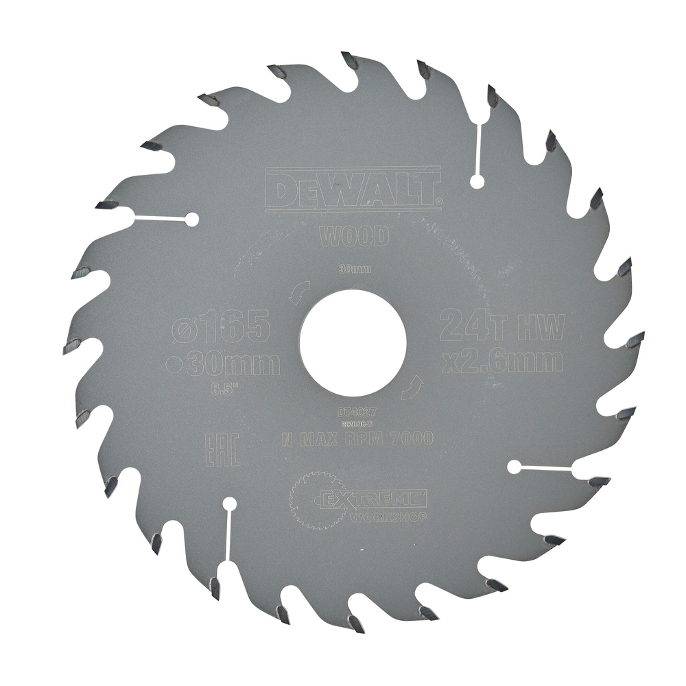 Lame de scie circulaire 160x30 mm, 24 dents, ATB/tronçonnage, angle d'attaque 25 - DT4027-QZ - DEWALT