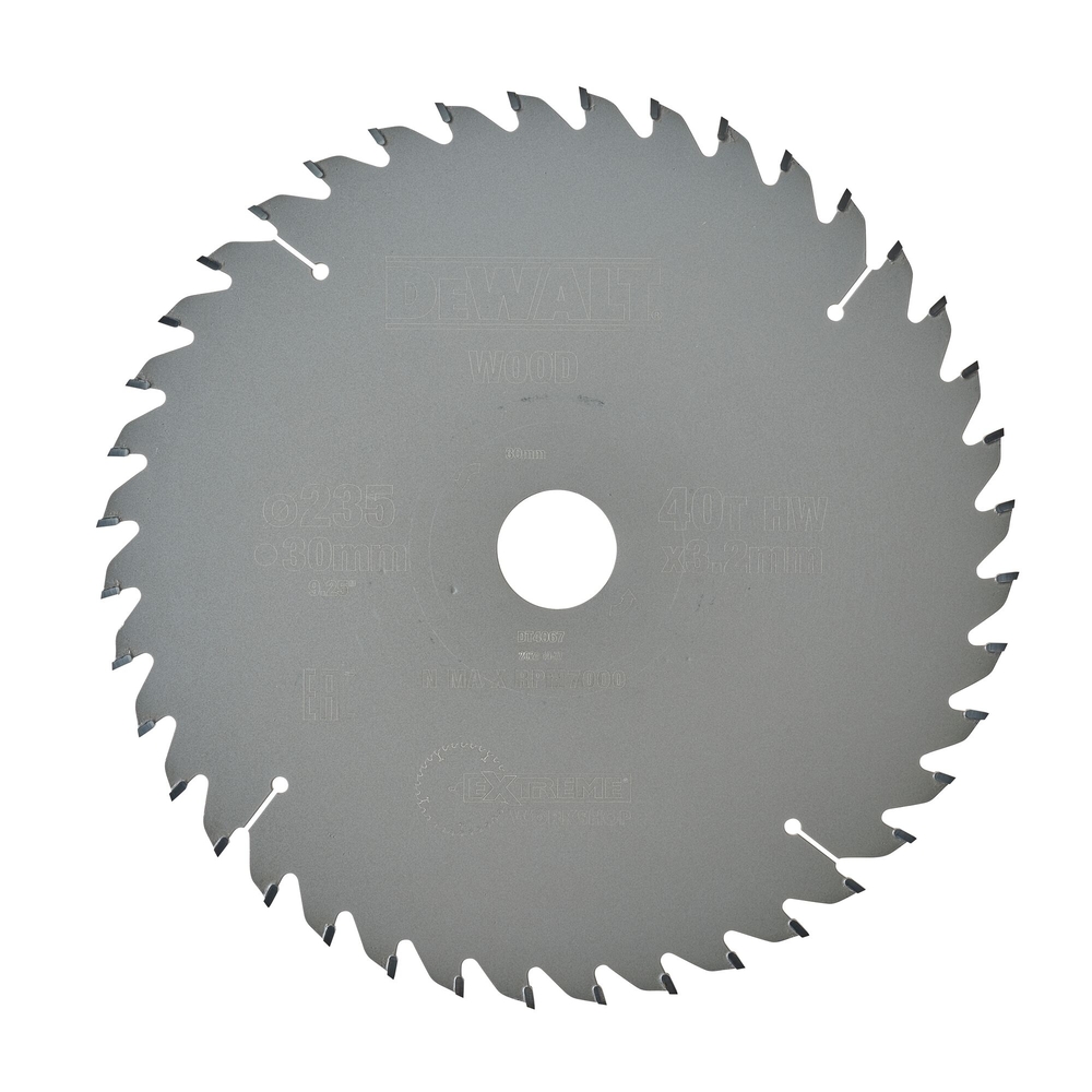 Lame de scie circulaire 235 x 30mm, 40 dents, ATB/coupe fine, angle d'attaque 10 - DT4067-QZ - DEWALT