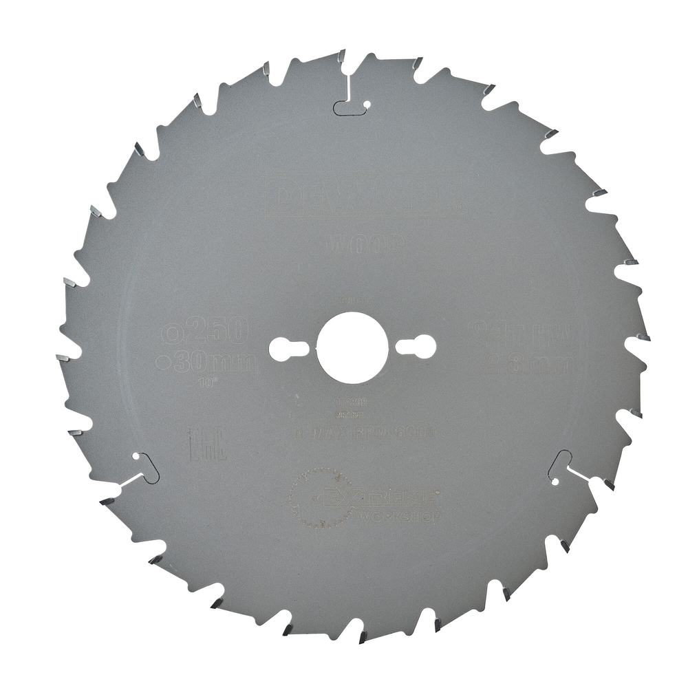 Lame de scie radiale 250 x 30,4mm, 24 dents, angle d'attaque 10, épaisseur 1,8mm - DT4202-QZ - DEWALT