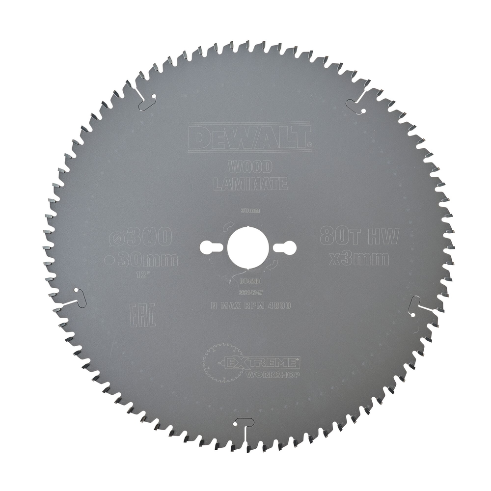 Lame de scie circulaire stationnaire Extreme Workshop 300 x 30 mm, 80 dents - DT4281-QZ - DEWALT
