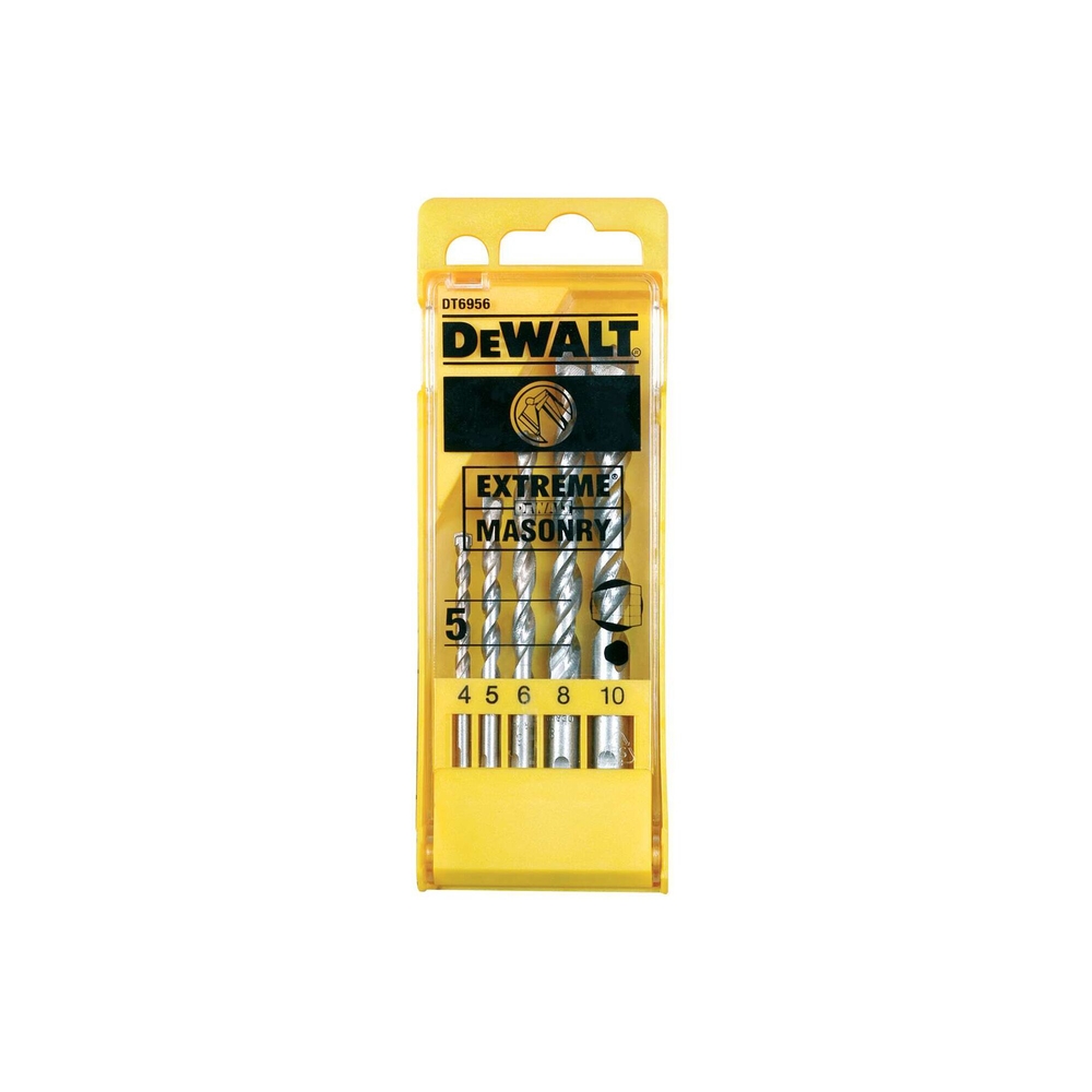 Coffret de 5 forets béton Extreme diamètre : 4, 5, 6, 8, 10 mm - DT6956-QZ - DEWALT