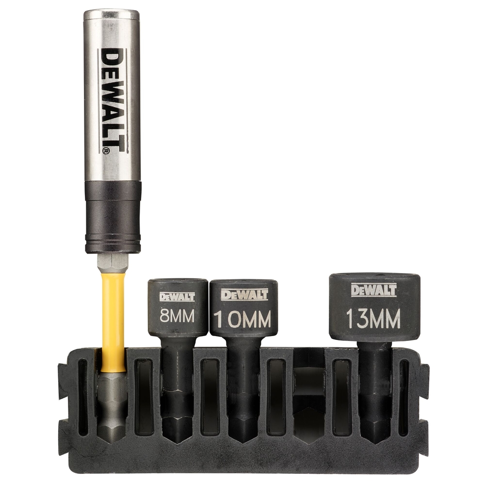 Barrette porte-embout torsion + douilles compactes Ø 8/10/13 mm - DT70826-QZ - DEWALT