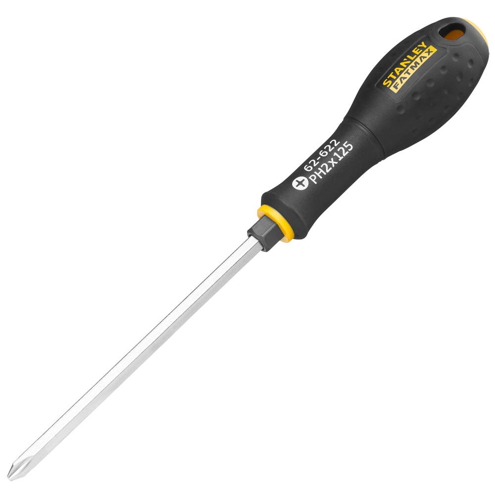 Tournevis Phillips PH2 6 x 125 mm avec écrou 6 pans - Fatmax - FMHT0-62622 - STANLEY FATMAX