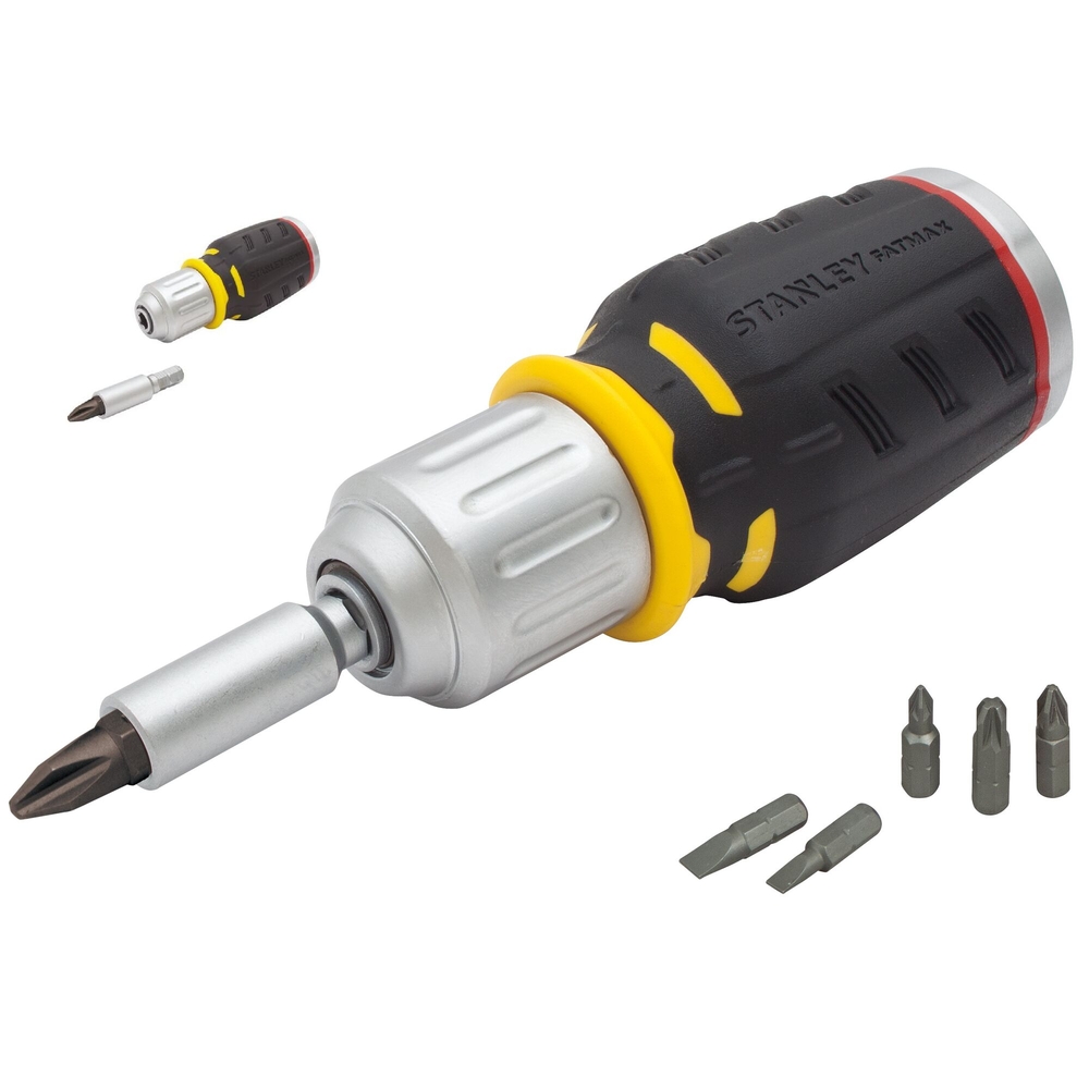Baby tournevis porte-embouts boule à cliquet + râtelier - FMHT0-62688 - STANLEY FATMAX