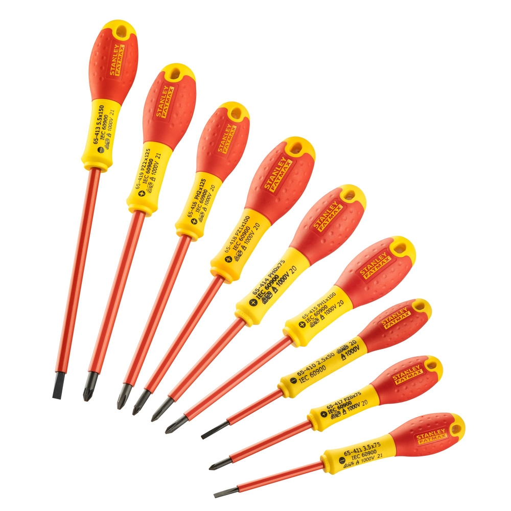 Tournevis isolés 1000 V - jeu de 10 pièces - Fatmax - FMHT62573-0 - STANLEY FATMAX