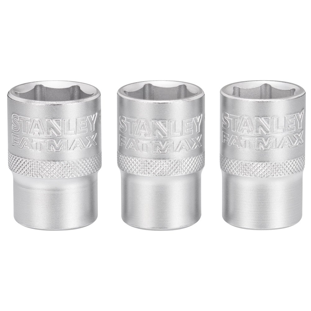 Jeu de douilles 1/2’’ 6 pans 17-18-19 mm - Fatmax - 3 pièces - FMMT17094-0 - STANLEY FATMAX
