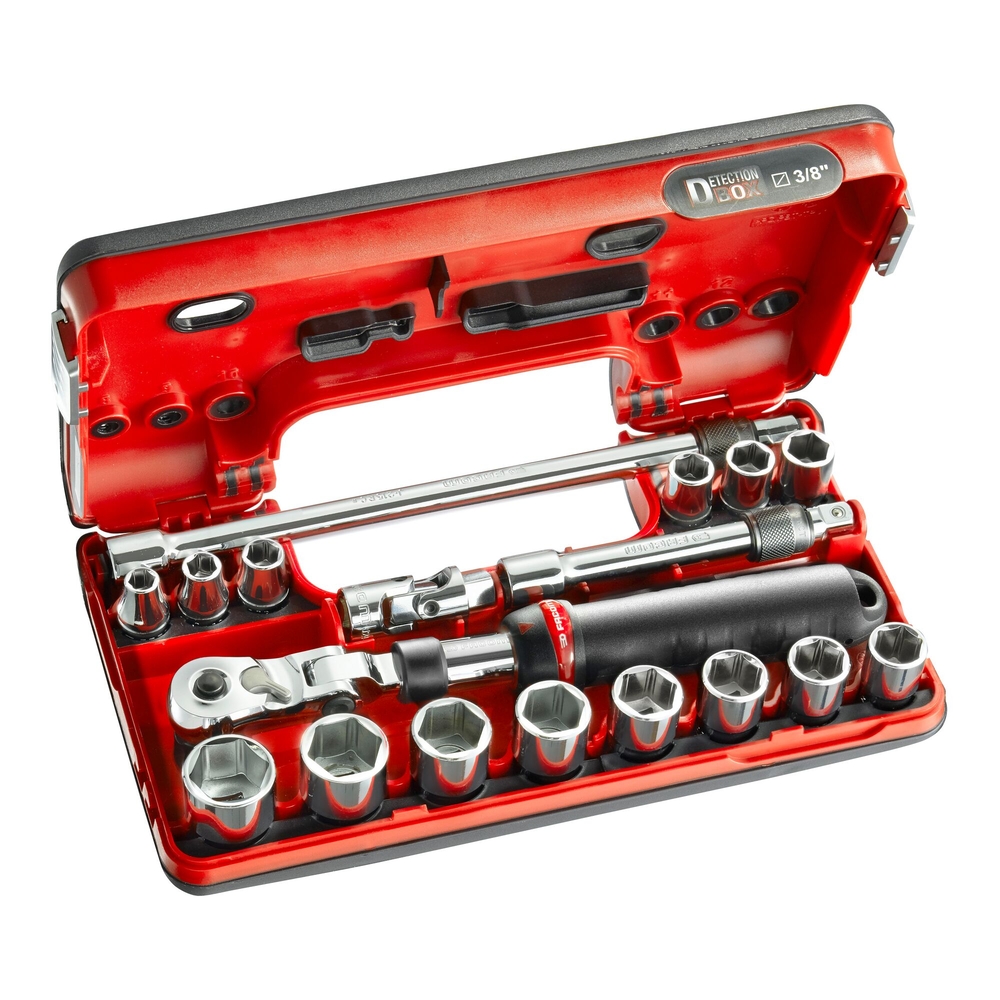 Coffret de douilles DBOX 6 pans métrique 3/8