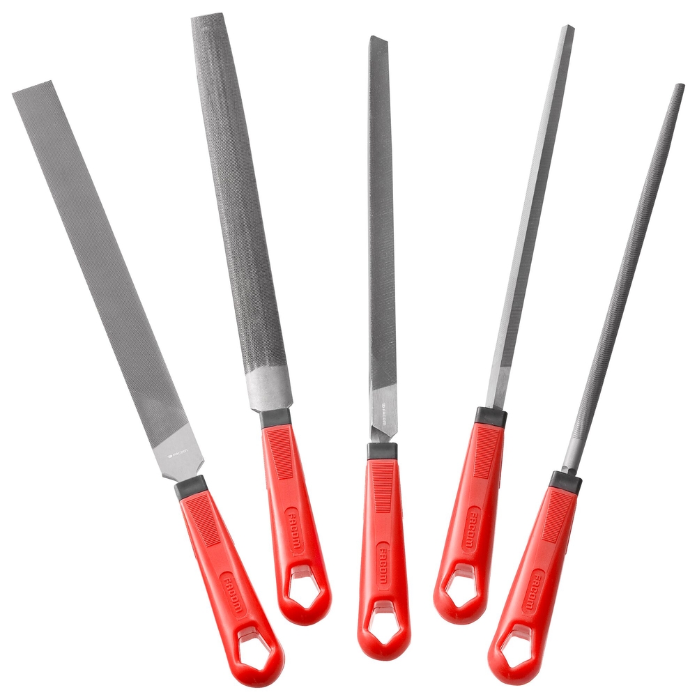 Composition de 5 limes demi-douces - longueur 250 mm - Par 5 - FACOM - LIM250EM.J5