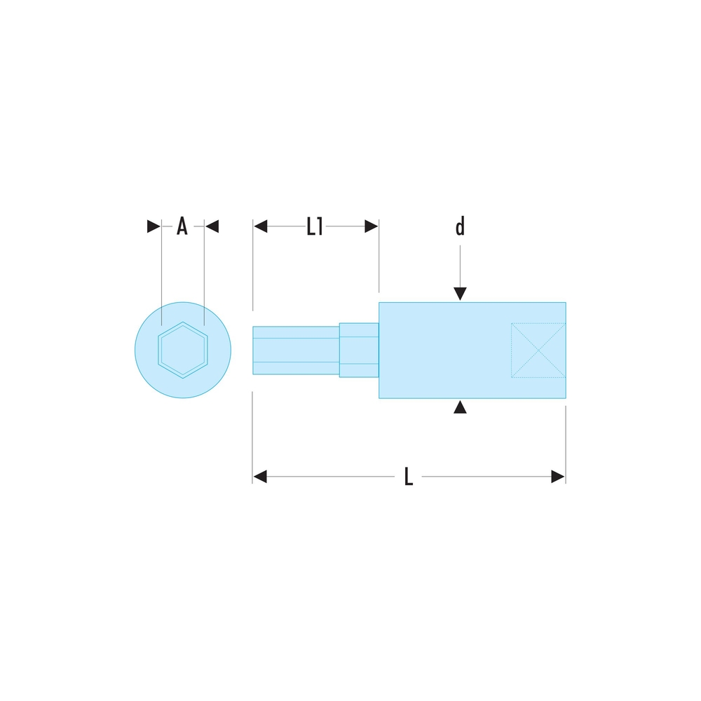 Douil- tournevis 1/4' 6p 10mm - FACOM - RT.10