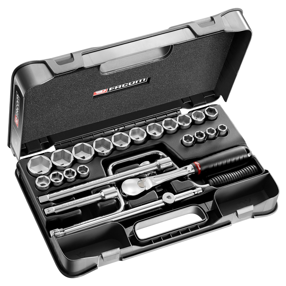 Coffret douilles 6 pans en pouces 25 pièces 1/2